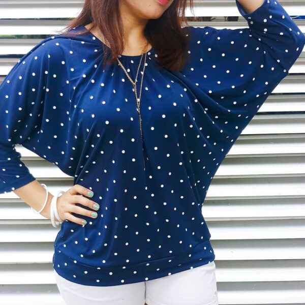 Blue polka
